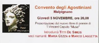  libro di poesie di Tonino Vincent  Caputo: "Muse"